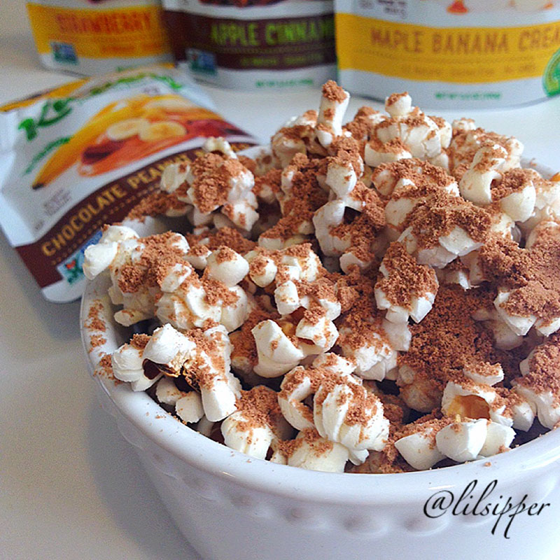 Chocolate Peanut Butter Banana Popcorn